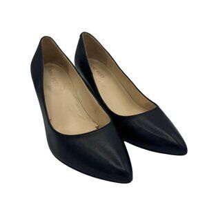 Brand New Nine West Issa Size 6 Womens Leather Block Heels Black